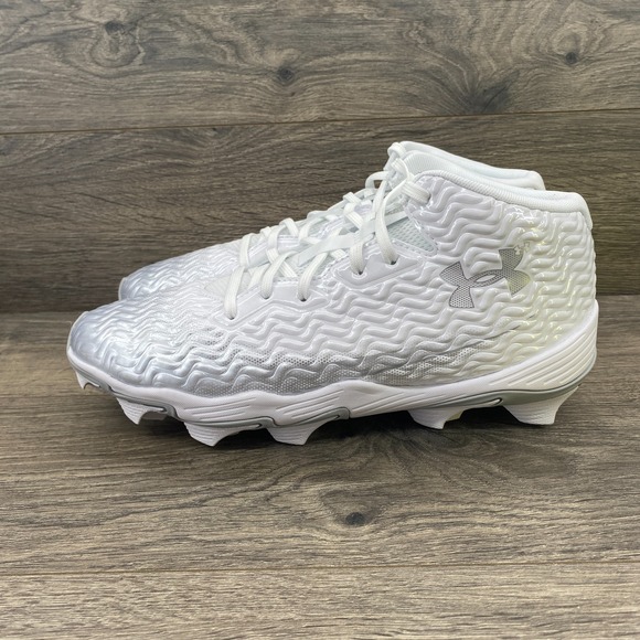 Under Armour Other - Under Armour Spotlight Franchise Football Cleats Men's‎ Size 9 White 3028207-100